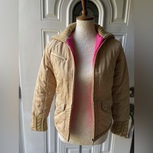 puffer jacket For Girls Small Petite. Color Tan